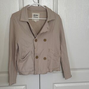 dylan Women's Light Beige Double-Breasted Pea Coat